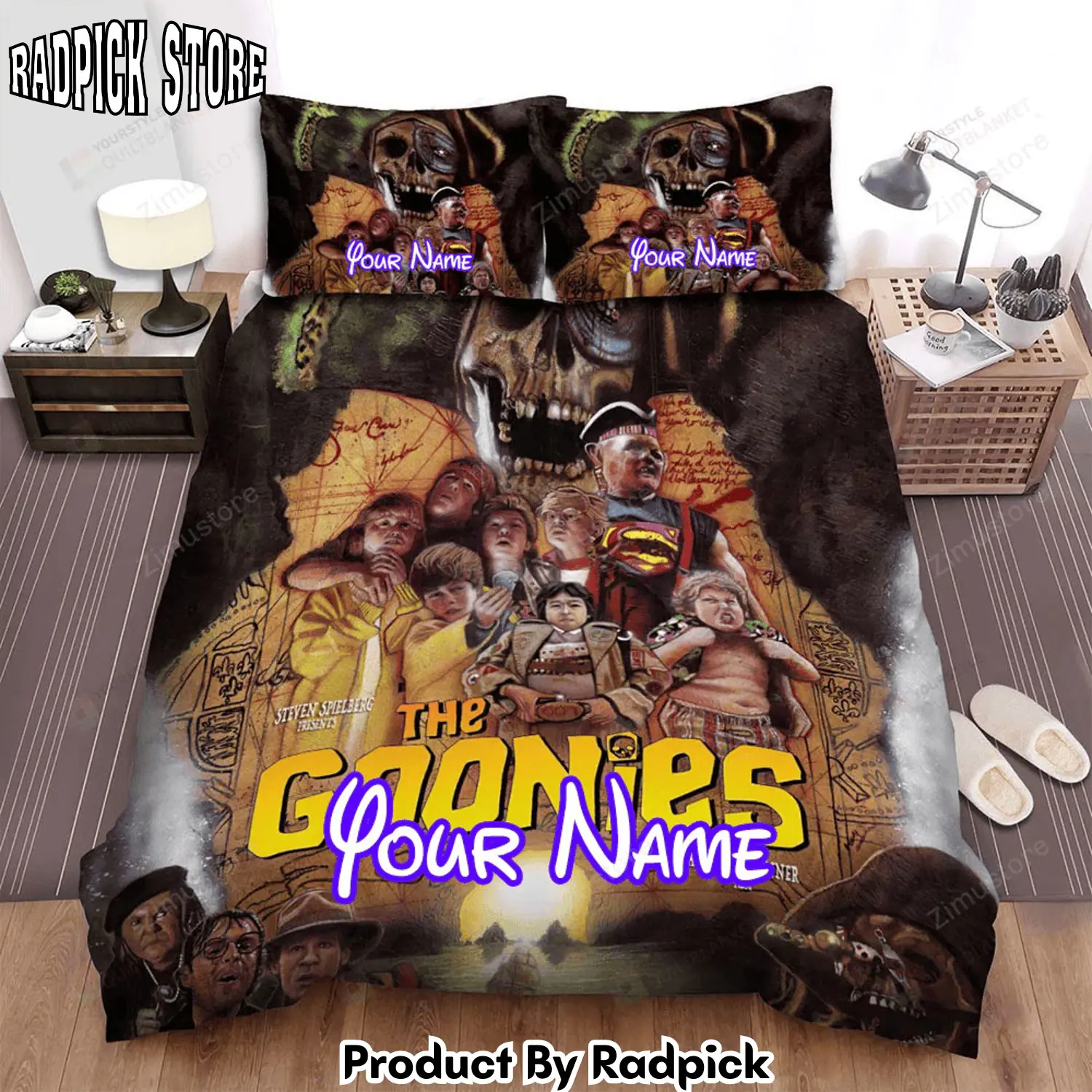 Radpick the goonies movie creepy skullcap poster bed sheets spread comforter duvet cover personalized name bedding sets rp3271250